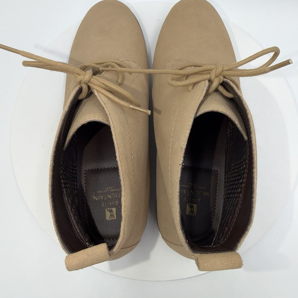 White Mountain Womens Suede Lace Up Short Chukka Ankle Boots Chestnut Size 10 - Picture 6 of 8